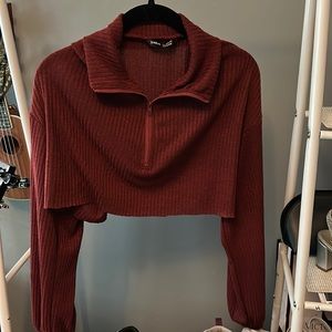 long sleeve maroon jacket
